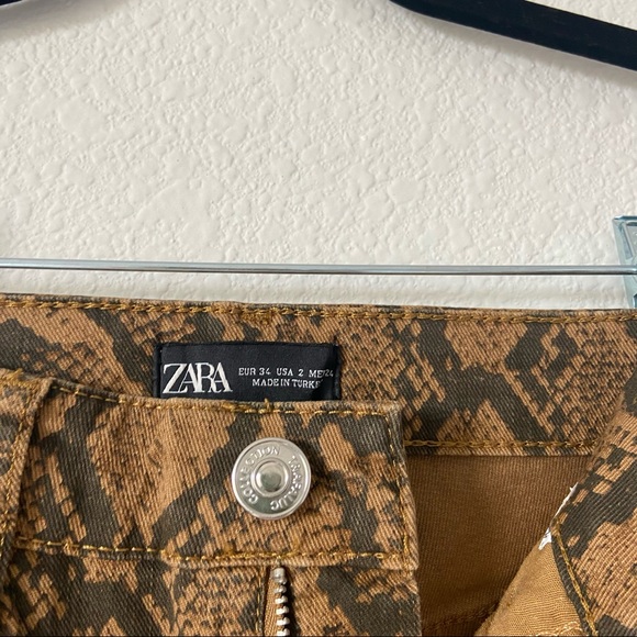 Snakeskin skinny jeans Zara Size 2 but fits like 00 0 xxs python animal pant - Picture 6 of 6